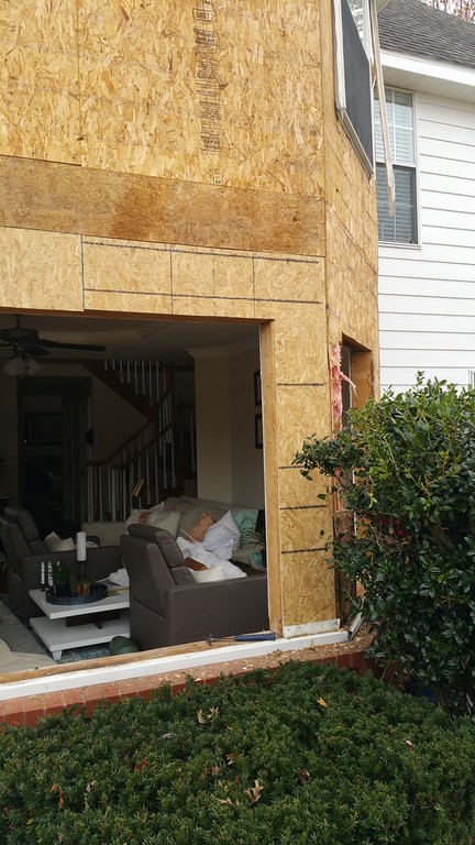 removed siding